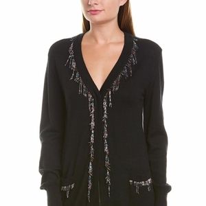 NWT Nanette Lepore  Wool Fiesta Bead Cardigan
